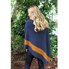 Denim/Gold multicolour cosset poncho
