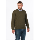 Native World - Merino & Possum Men's Vee Neck Sweater (NB121)Fern