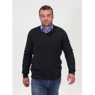Native World - Merino & Possum Men's Vee Neck Sweater (NB121)Charcoal