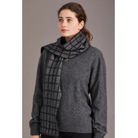 McDonald - Possum & Merino Check Scarf with Lambskin Trim (673)