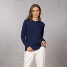 Bay Road - Zipped Panel 'Catherine' Cardigan (BR806)Navy