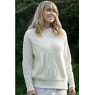 Lothlorian - Alpaca Crew Neck Cable Jumper (ALP076)Natural