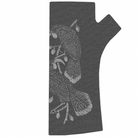 Kate Watts- Printed Merino Glovelets (Huia Print)Charcoal/Silver