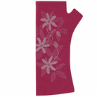 Kate Watts- Printed Merino Glovelets (Amethyst w Cream Clematis Print)
