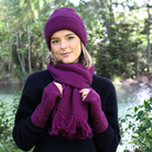 Berry Lothlorian Plain Set (Beanie + Scarf) (9903+9905)
