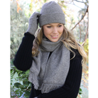 Silver Lothlorian Plain Set (Beanie + Scarf) (9903+9905)