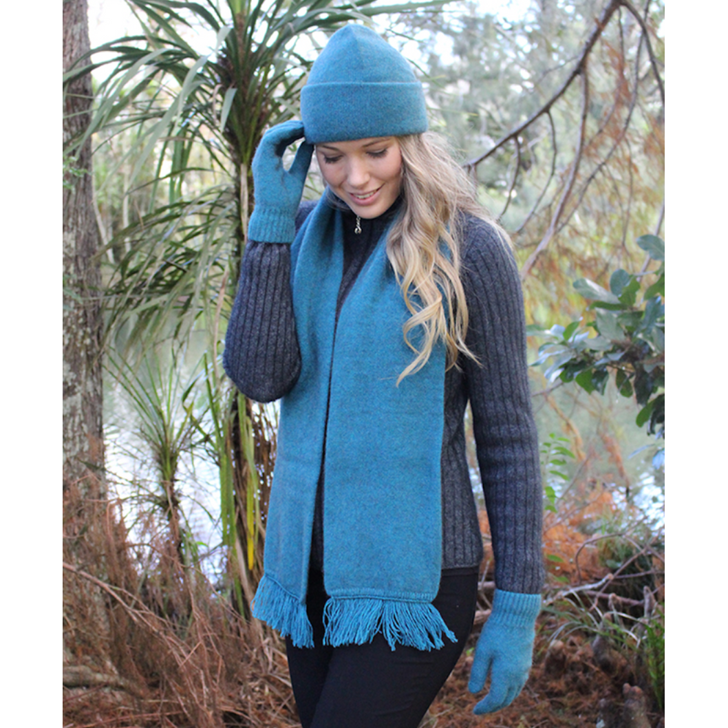 Teal Lothlorian Plain Set (Beanie + Scarf) (9903+9905)