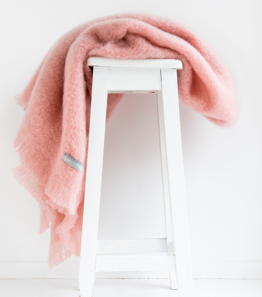 Dusk colour mohair rug