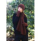 Lothlorian - Merino & Possum Turnback Scarf (9732)Russet