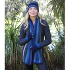 Scarf and beanie set in colour Lagoon