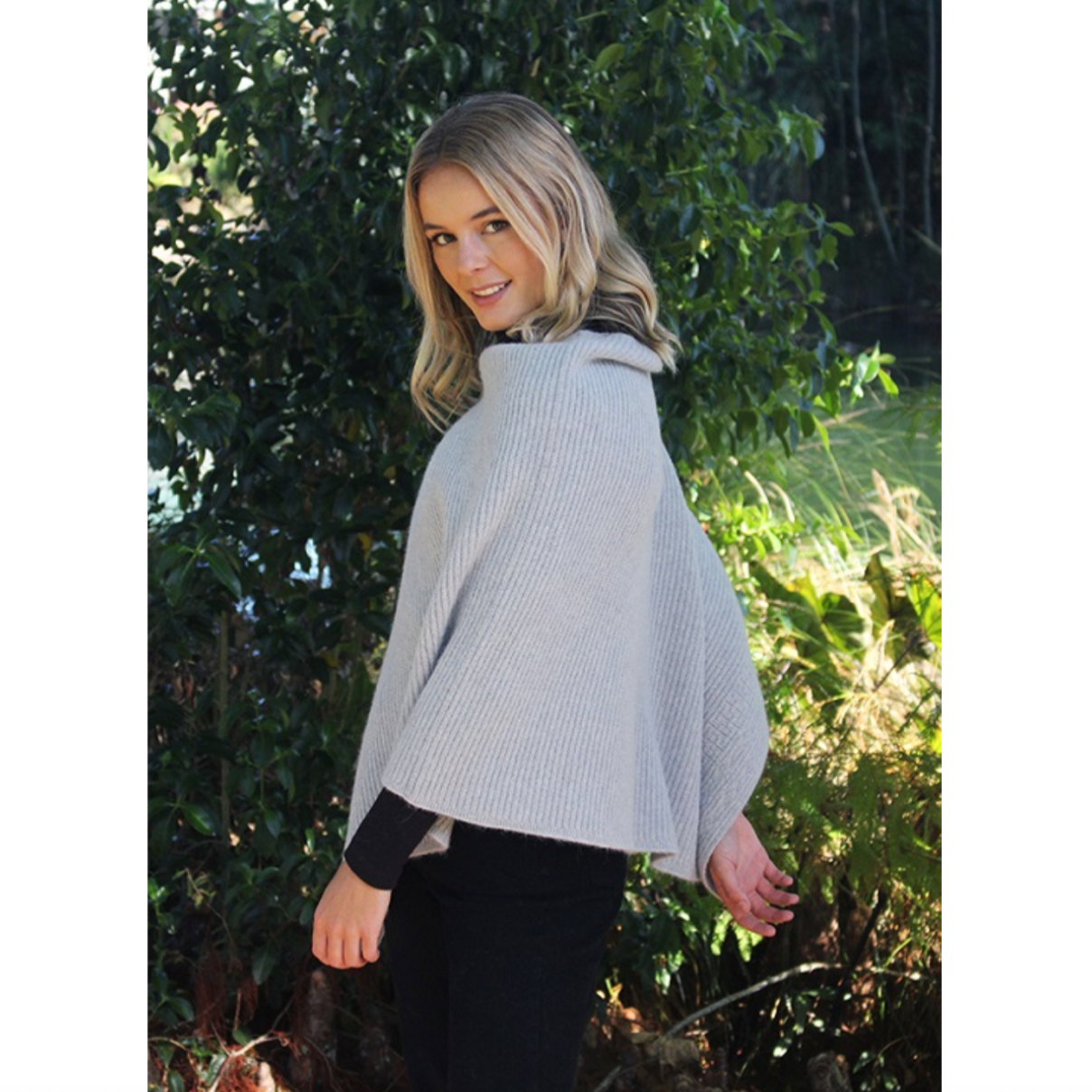 Dove - Lothlorian - Alpaca Rib Poncho (ALP051)