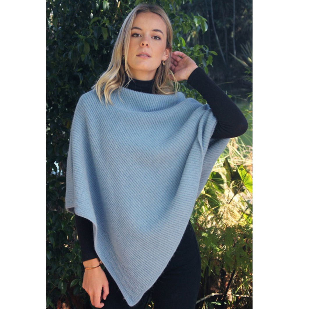 Mist - Lothlorian - Alpaca Rib Poncho (ALP051)