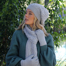 Dove - Lothlorian - Alpaca Cable Beanie (ALP020)