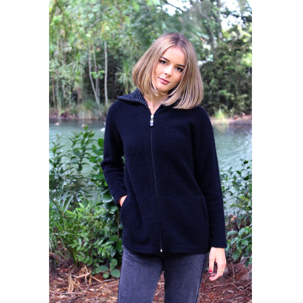 Lothlorian - Striped Collar Jacket (9831)Black