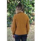 Lothlorian - Merino & Possum Cable Bell Sleeve Jumper (9778)Gold