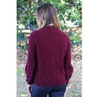 Lothlorian - Merino & Possum Cable Bell Sleeve Jumper (9778)Pinot