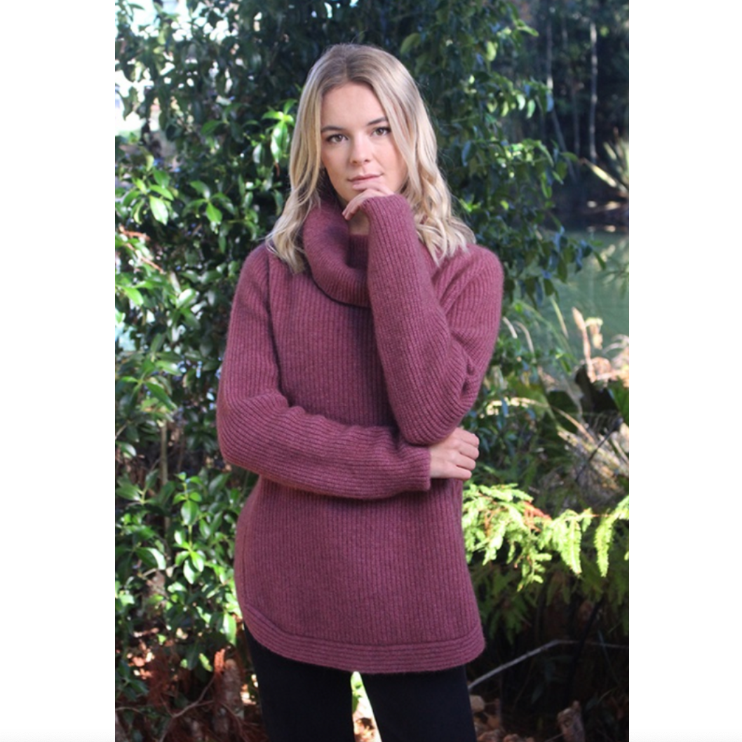 Lothlorian - Stratus Cowl Neck Jumper (9784)Orchid