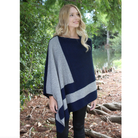 Midnight/Silver multicolour cosset poncho