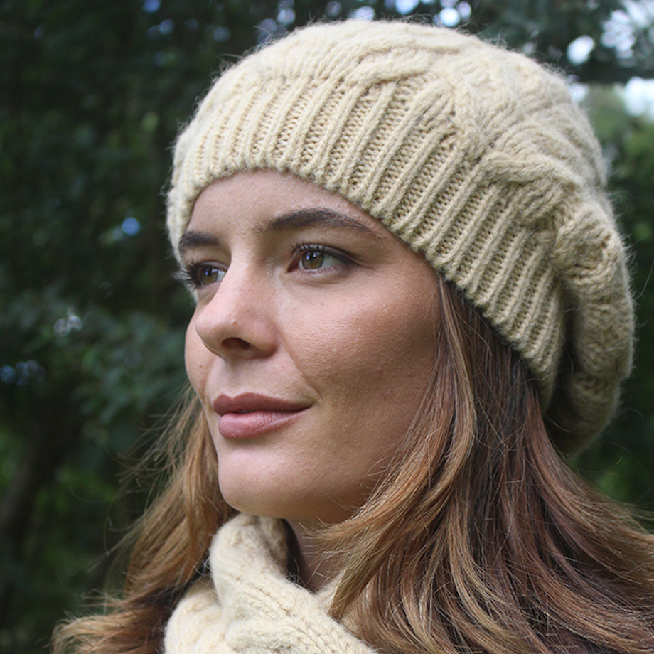 Honey - Lothlorian - Alpaca Cable Beanie (ALP020)