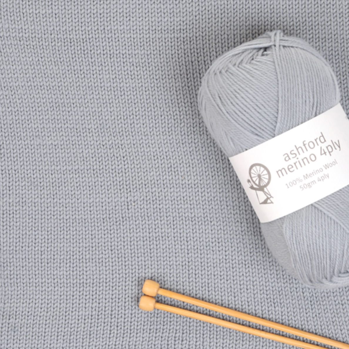 Ashford Merino 4PLY 50g Yarn Steel Grey