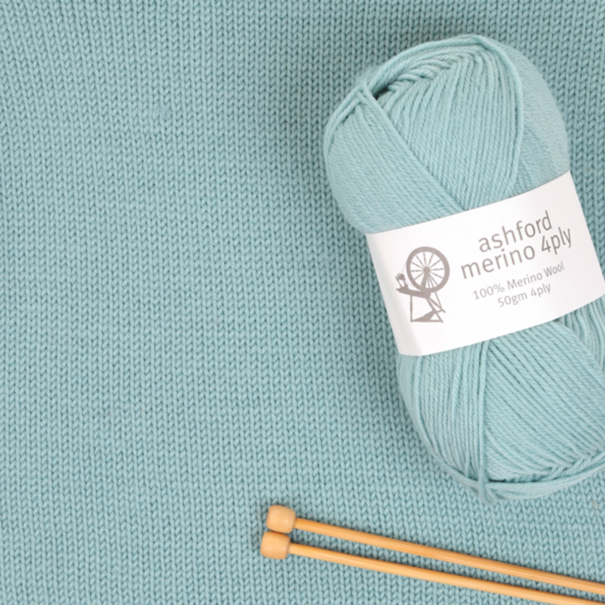 Ashford Merino 4PLY 50g Yarn Duck Egg