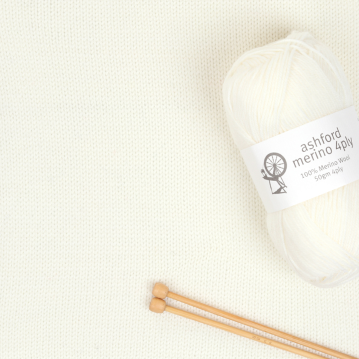 Ashford Merino 4PLY 50g Yarn Pearl