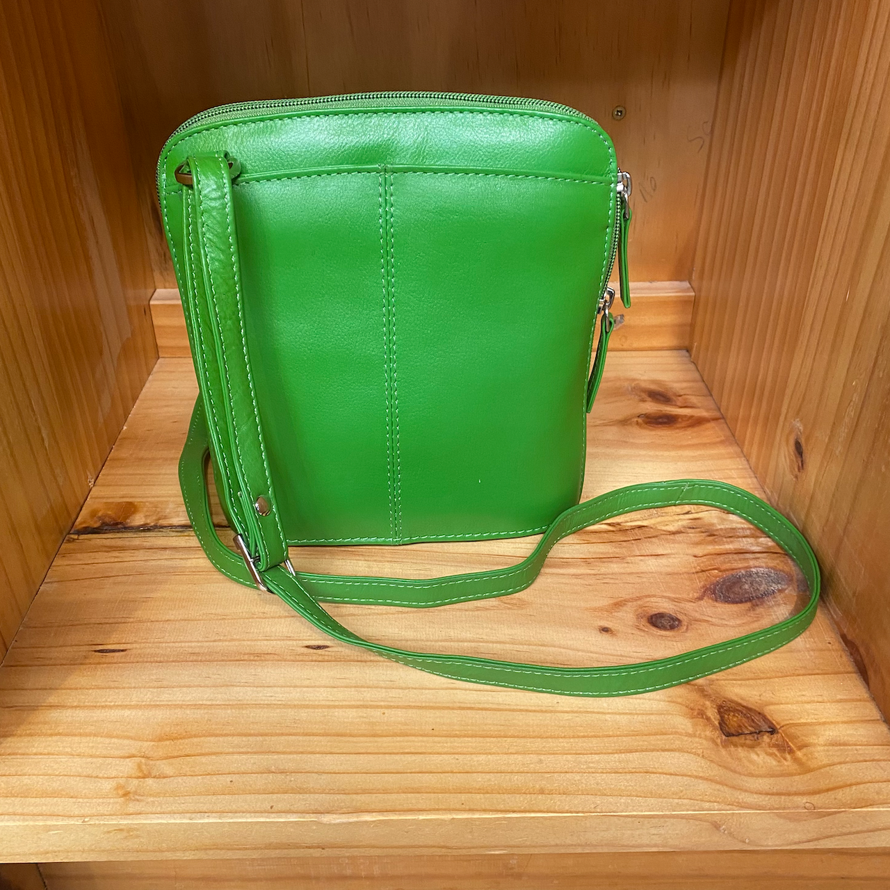 Baron & Burton - Small Genuine Leather Handbag (23822)  Emerald