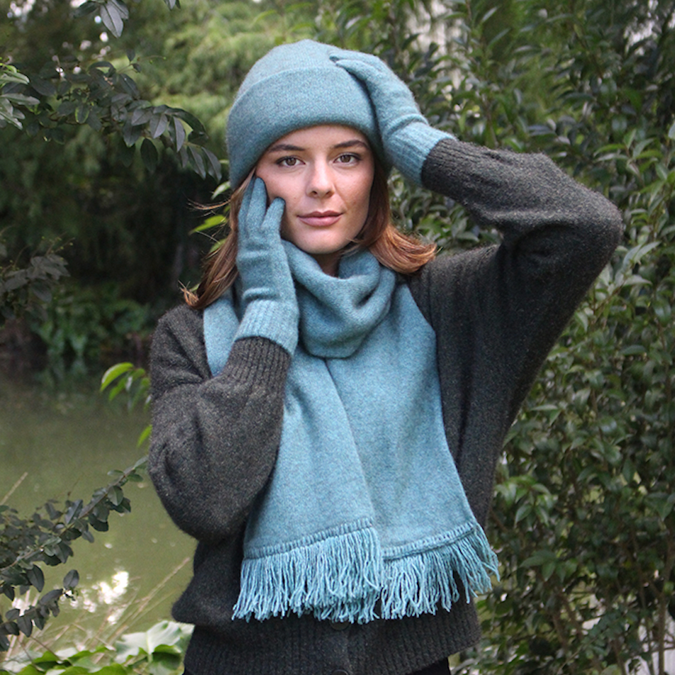 Lothlorian Plain Set (Beanie + Scarf) (9903+9905)Sage