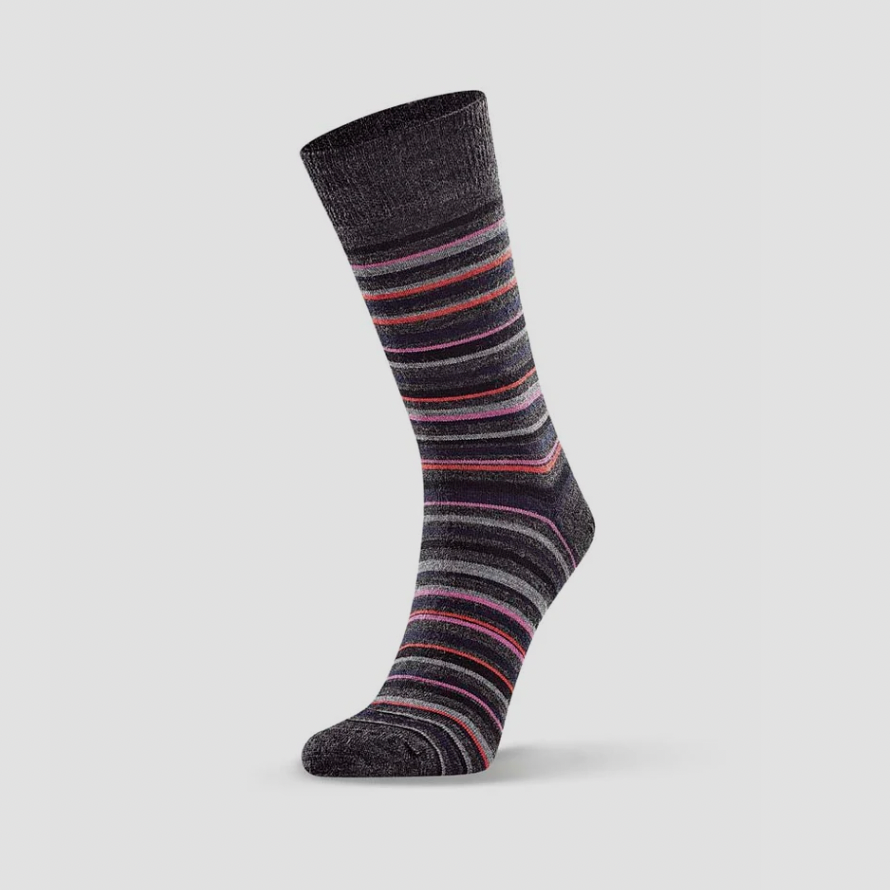Norsewear - Ladies Fine Line Merino Stipe Sock (NW1020)Charcoal