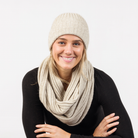 Native World - Possum & Merino Ribbed Loop Scarf (NX861) Natural