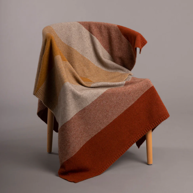 McDonald - Merino & Possum Ombre Throw (5020)Harvest