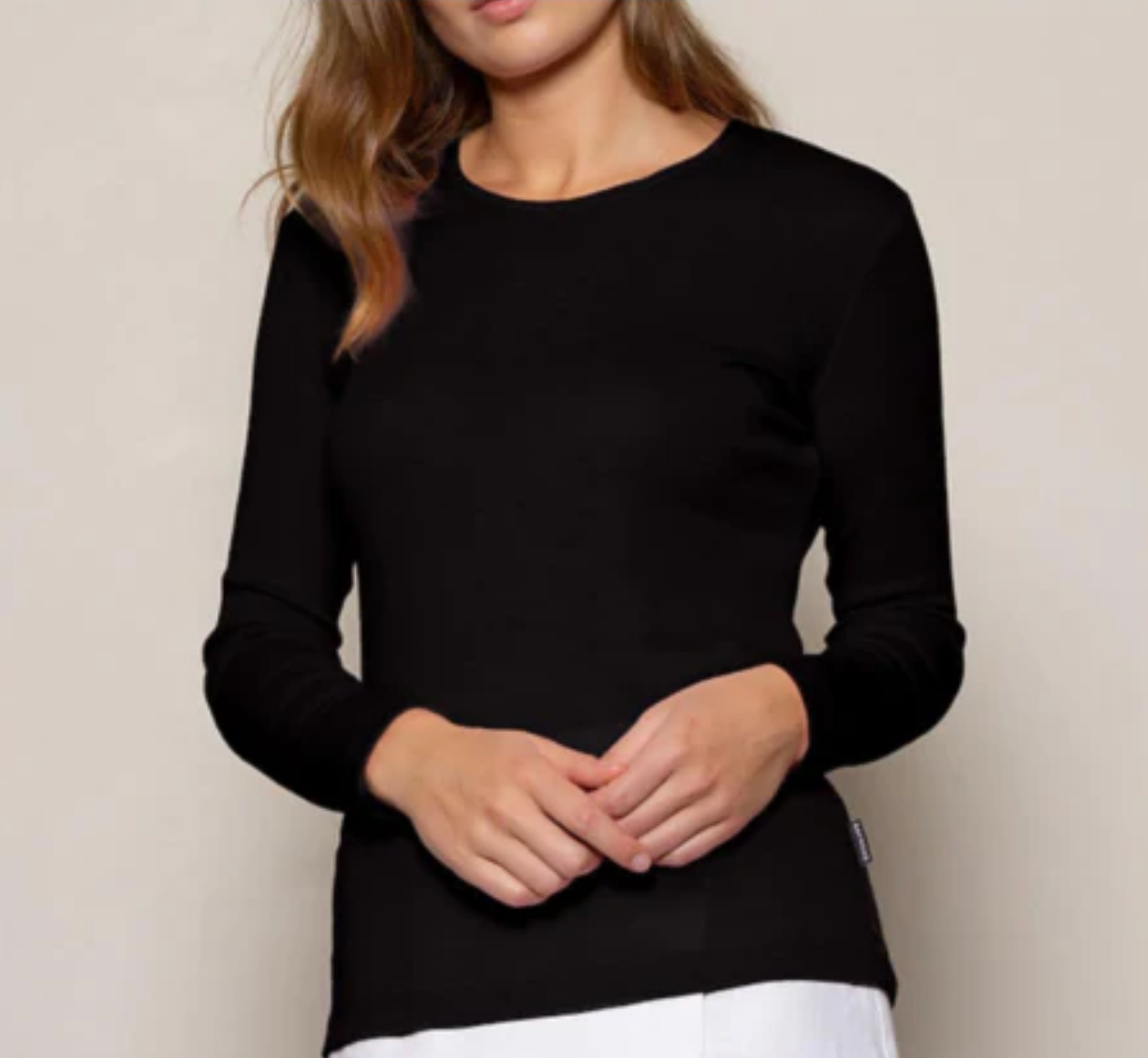 Women wearing Black coloured top