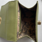 Baron - Leather Mini Handbag with Top Handle (2557)Sage