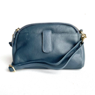 Baron - Leather Oval Top Twin Handbag (Baron2556)Navy