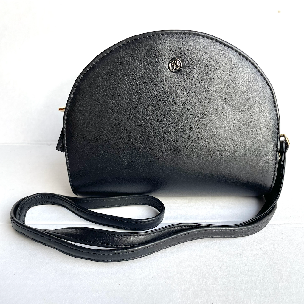 Baron - Leather Shell Shape Handbag (2562)Black