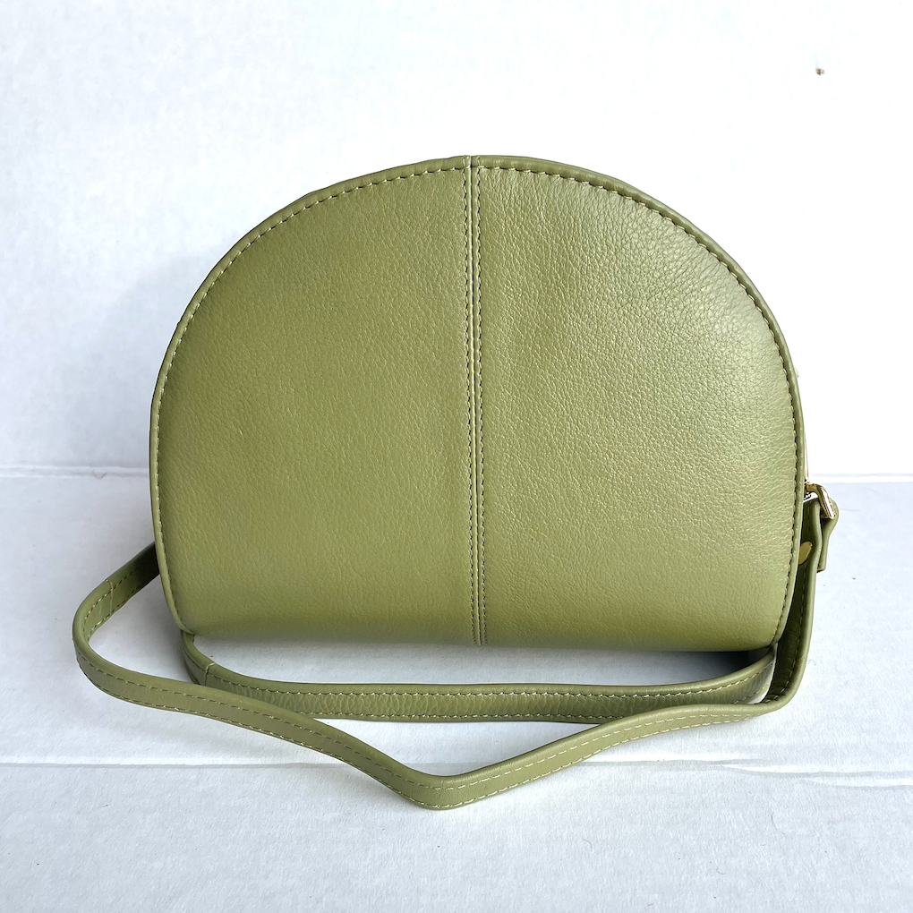 Baron - Leather Shell Shape Handbag (2562)Sage