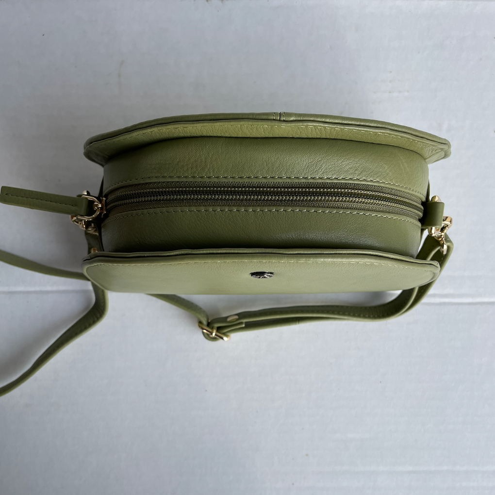 Baron - Leather Shell Shape Handbag (2562)Sage