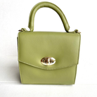 Baron - Leather Mini Handbag with Top Handle (2557)Sage