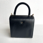 Baron - Leather Mini Handbag with Top Handle (2557)Black