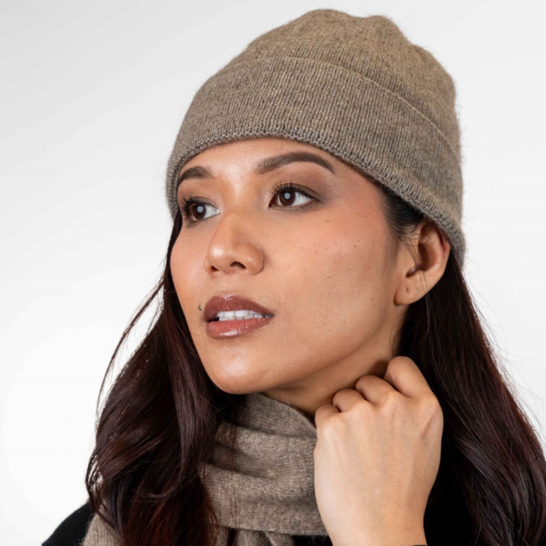 Koru - Merino & Possum Plain Beanie (KO159)Natural