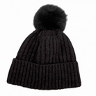 Koru Merino - Possum Fur Pom Pom Beanie (KO2013)Black/Black