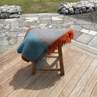 Klippan - Lambswool and Gotland Check Throw Orange