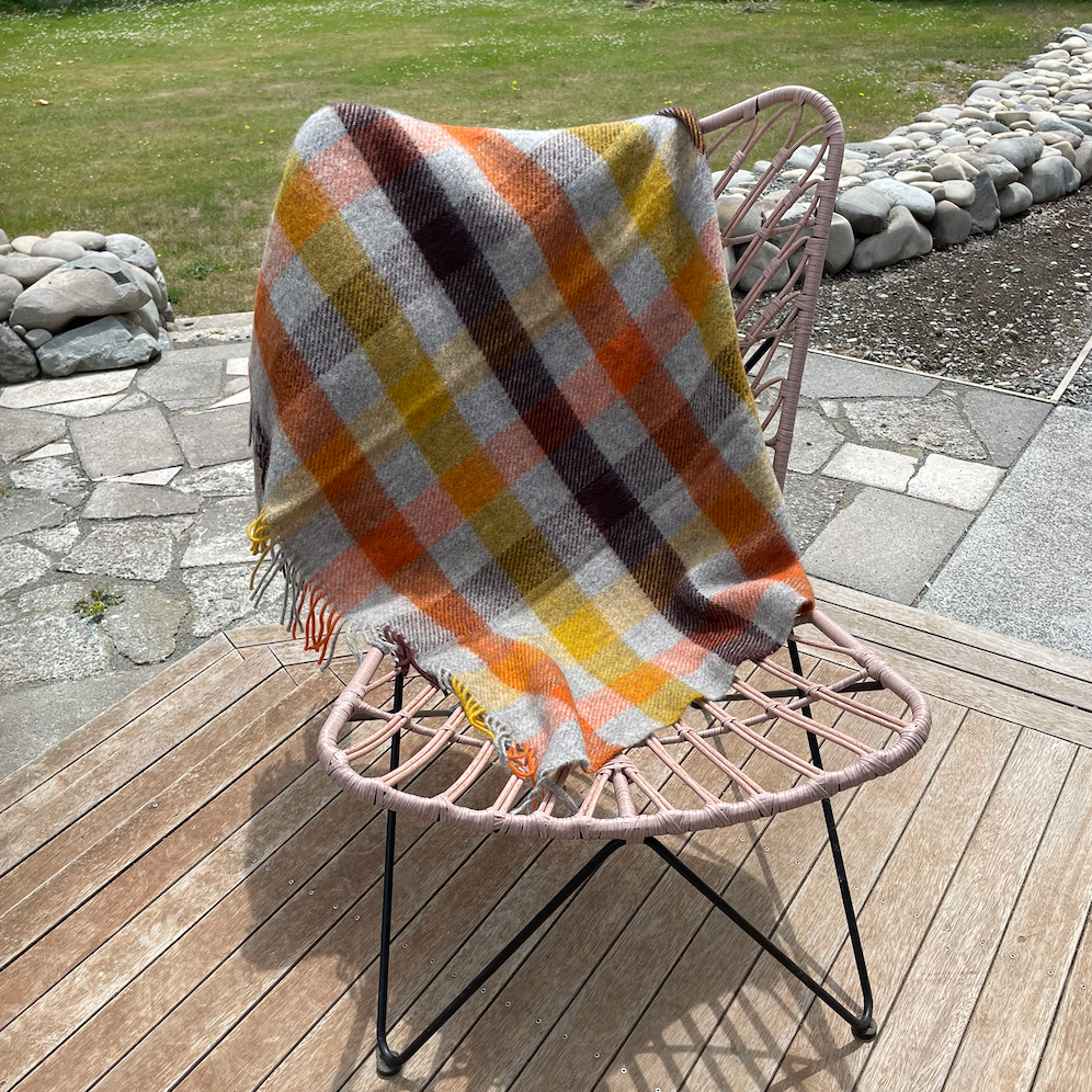 Klippan - Lambswool and Gotland Multi Throw Yellow