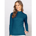 Bay Road Merino - Willow Turtle Neck Top (Sale) (BR718-SALE) in the colour Tui.