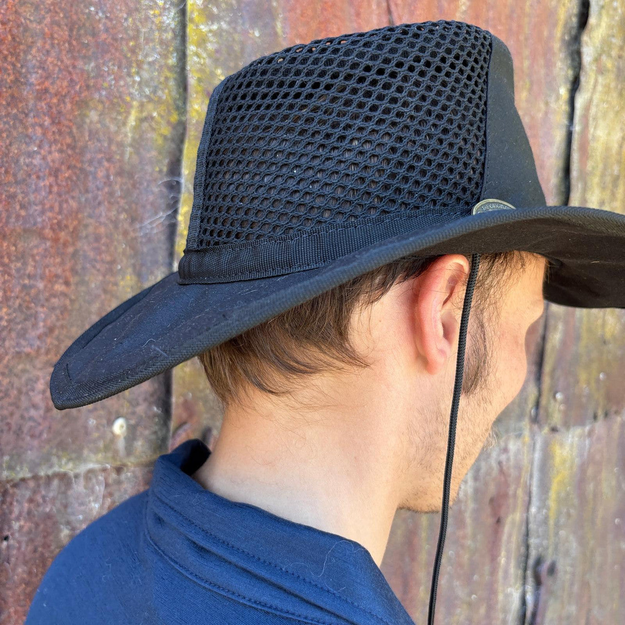 Selke - Black Oilskin Visor Airhead (Mesh)