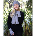 Scarf, beanie, gloves accessory set in colour Silver