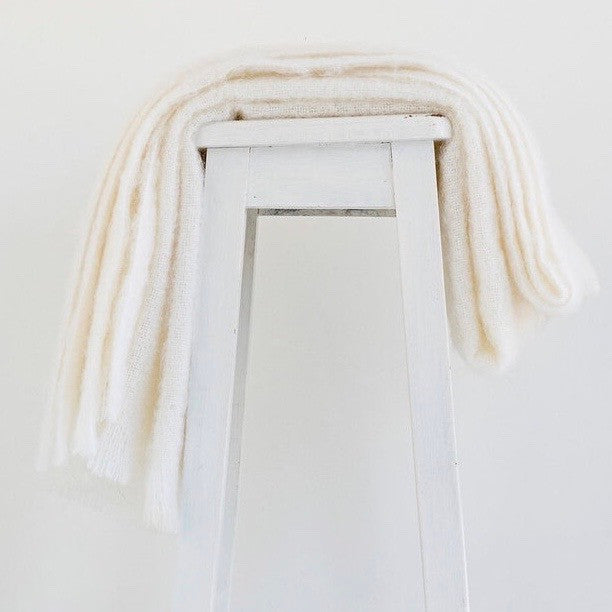 Dove colour Mohair blanket throws
