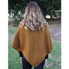 Zinity - Merino & Possum Cowl Neck Poncho - Gold