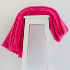 Hot Pink colour Mohair blanket throws