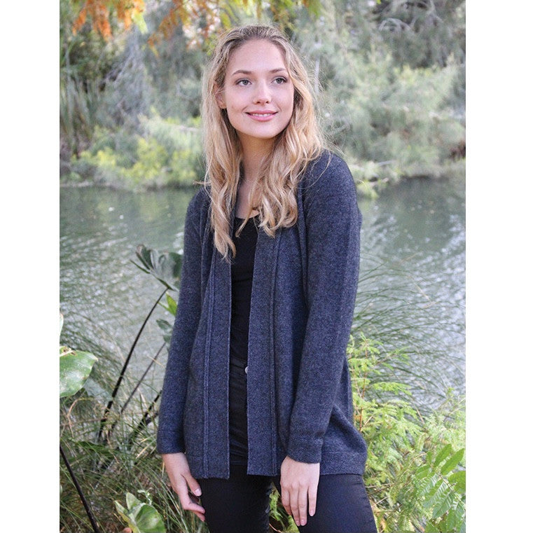 Charcoal colour relaxed jacket